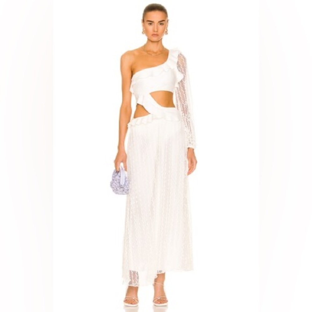 PATBO One Shoulder Cut Out Beach Dress
